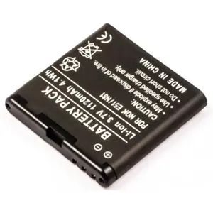 Bateria para telemóvel compatível com Nokia E51, N81 3.7V 1120mAh 4.1Wh Li-Ion
