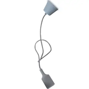 Suporte para lâmpadas E27 de suspensão 230V máx. 60W - cinzento