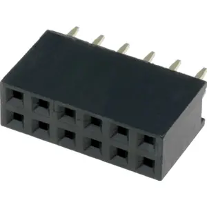 Barra de 12 pinos (2x6) fêmea 2.54mm para PCB