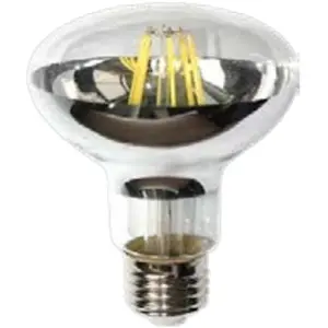 Lâmpada LED tipo filamento E27 R80 8W 2700K branco quente 450lm