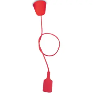 Suporte para lâmpadas E27 de suspensão 230V máx. 60W - vermelho