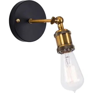 Aplique de parede/tecto vintage E27 orientável - Bronze