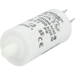 Condensador para motor   2.5uF 450V Ø28x55mm - c/ terminais 6.3mm e parafuso M8