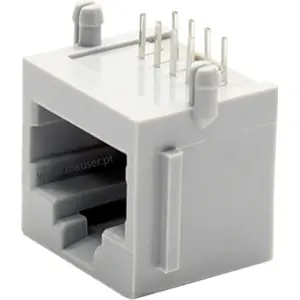 Ficha RJ45 fêmea para soldar PCB 90º