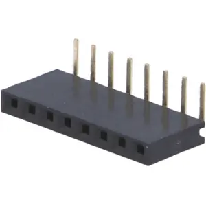 Barra de 8 pinos (1x8) fêmea 2.54mm 90º para PCB