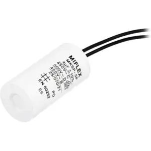 Condensador para motor 4uF 450V Ø25x51mm - c/ fios 100mm