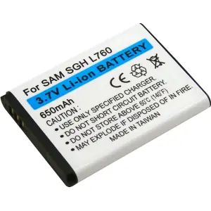 Bateria para telemóvel compatível com Samsung SGH-L760 (AB553443DACSTD) 3.7V 650mAh Li-Ion
