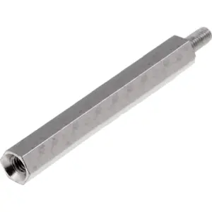 Espaçador fêmea/macho M3 em latão niquelado - 40mm