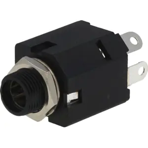Ficha Jack6.3 STEREO Fêmea de painel c/ interruptor