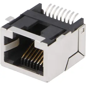 Ficha RJ45 fêmea SMT para soldar em PCB 90º