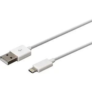 Cabo de dados USB para iPhone 5, iPad 4 (ficha Lightning) 1m - branco