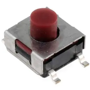 Botão miniatura 6.2x6.2x(5.2)mm SPST-NO 12VDC 50mA SMD 1.6N