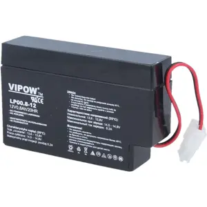 Bateria de Chumbo (Pb) 12V 0.8Ah c/ ficha JST Tipo E - Vipow LP00.8-12