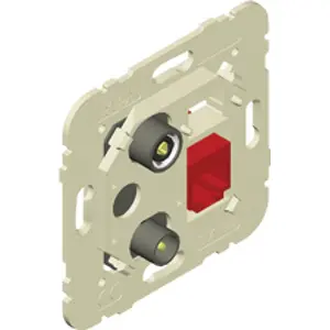 Tomada mista R+TV+RJ45 Cat6 UTP - Estrela - série MEC21