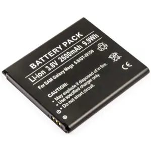 Bateria para telemóvel Samsung Galaxy Mega 5.8, GT-I9150 3.8V 2600mAh 9.9Wh Li-Ion