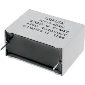 Condensador supressor de Polipropileno X1 680nF/068uF 440VAC RM27.5mm