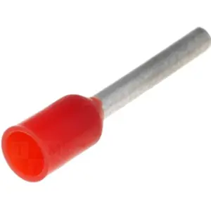 Ponteira isolada para fio 1.0mm² 12mm vermelha