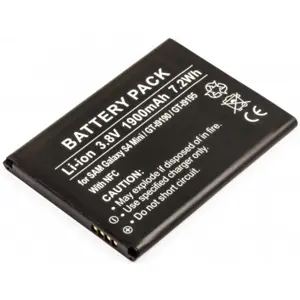 Bateria para telemóvel Samsung Galaxy S4 Mini, GT-I9195 3.8V 1900mAh 7.2Wh Li-Ion com NFC