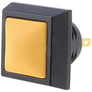 Botão interruptor de pressão anti-vandalismo unipolar SPST OFF-(ON) 36VDC 2A para soldar - amarelo