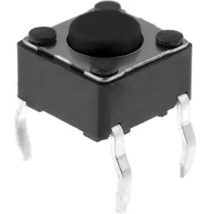 Botão miniatura 6x6x(4.3)mm SPST-NO 12VDC 50mA THT 2.5N
