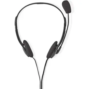 Auscultadores Headset c/ microfone, controlo de volume e 2 jacks 3.5mm - preto