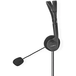 Auscultadores Headset c/ microfone, controlo de volume e 2 jacks 3.5mm - preto