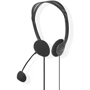 Auscultadores Headset c/ microfone, controlo de volume e 2 jacks 3.5mm - preto