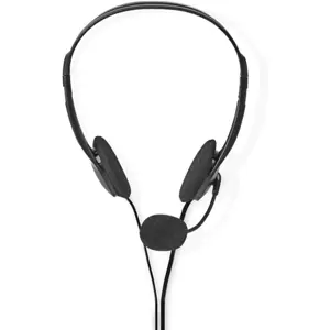 Auscultadores Headset c/ microfone, controlo de volume e 2 jacks 3.5mm - preto