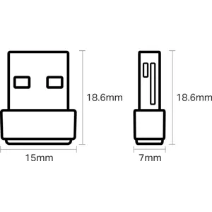 Adaptador Nano USB Wireless Dual Band 200+433Mbps