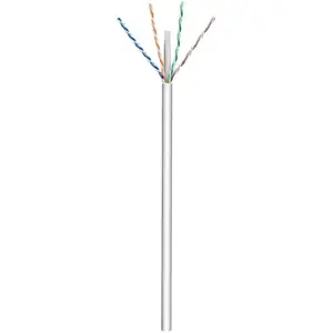Cabo CAT6 U/UTP unifilar CCA AWG23/1 - rolo 100m cinza