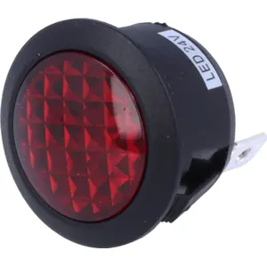 Indicador LED vermelho redondo 24VDC Ø20mm