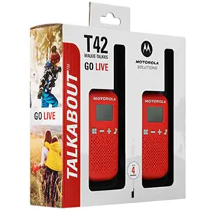 Kit de 2 Walkie-talkies 16 canais 4km (3x AAA) - Vermelho
