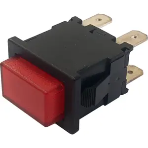 Interruptor de Pressão Mini Luminoso Bipolar Vermelho 2 posições estáveis ON-OFF