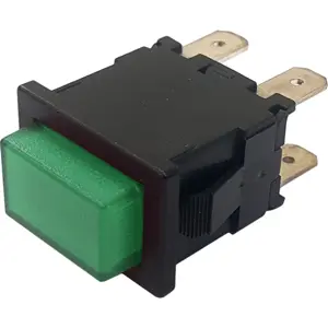 Interruptor de Pressão Mini Luminoso Bipolar Verde 2 posições estáveis ON-OFF