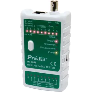 Probador de cables de red RJ/BNC con detector sin contacto