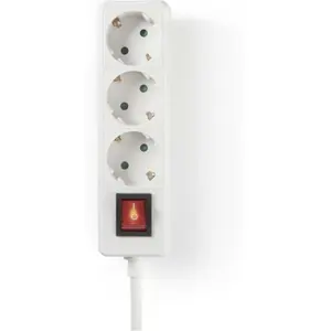Bloque de 3 tomas con interruptor - cable (3x1.5mm²) 1.5m