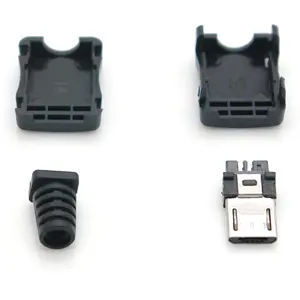 Ficha Micro-USB 2.0 / Tipo B macho para soldar en cable