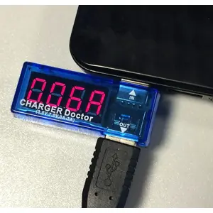 Medidor de tensão e corrente USB (voltímetro+amperímetro) - Charger Doctor