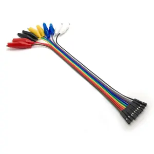 Conjunto de 10 cables de conexión Jumper Dupont hembra -> Cocodrilo - 20 cm