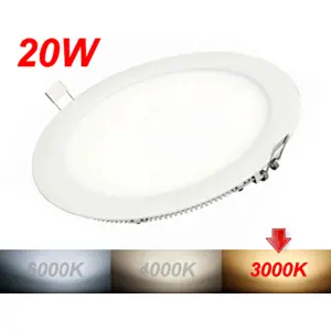 Downlight LED 230VAC 20W 1400lm 3000K Ø240x12mm (Ø220mm) - con driver