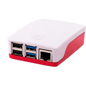 Caixa branca/vermelha para Raspberry Pi 4 model B - oficial Raspberry Pi