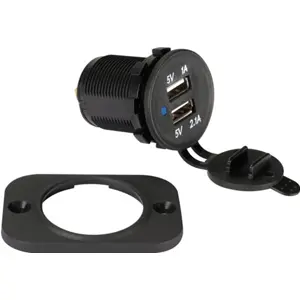 Toma de panel 2x USB (5V / 2.1A/1A)
