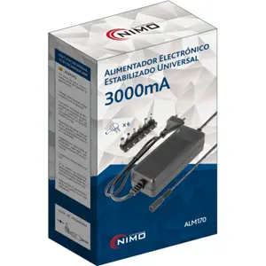 Fonte de alimentação 5..15VDC, máx. 3000mA 36W, c/ 6 adaptadores
