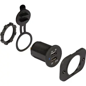 Toma de panel 2x USB (5V / 2.1A/1A)