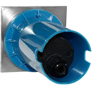 Luminária de chão de encastrar GU10 230VAC IP67 quadrado 110x110x150mm