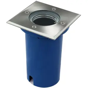 Luminária de chão de encastrar GU10 230VAC IP67 quadrado 110x110x150mm