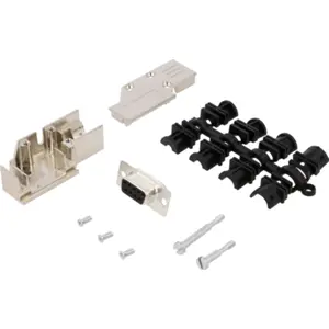 Ficha D-Sub DB9 pinos hembra 90º c/ capa - MH Connectors MHDCMR9-DB9S-K