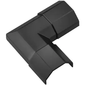 União em ângulo 90º horizontal para calha passa-cabos 33mm - preto