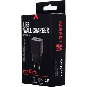 Carregador 1xUSB 2.1A - preto