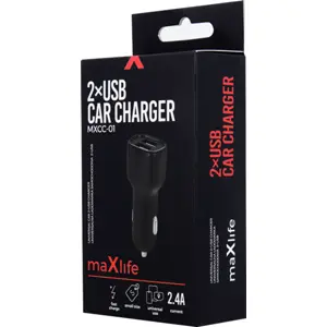 Carregador de Isqueiro 12-24VDC 2xUSB 2.4A Fast Charge